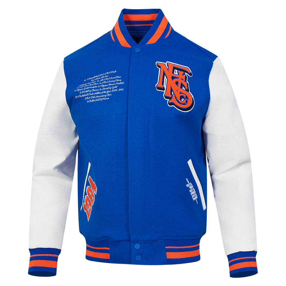 FAMOUS NOBODYS HALL OF FAME MEN'S RIB WOOL VARSITY JACKET