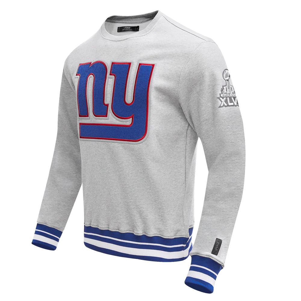 NFL NEW YORK GIANTS MASHUP MEN'S RIB CREWNECK