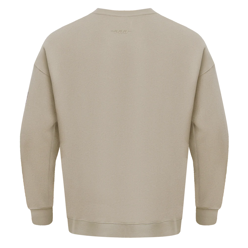 NFL NEW YORK GIANTS NEUTRAL DROP SHOULDER FLEECE CREWNECK