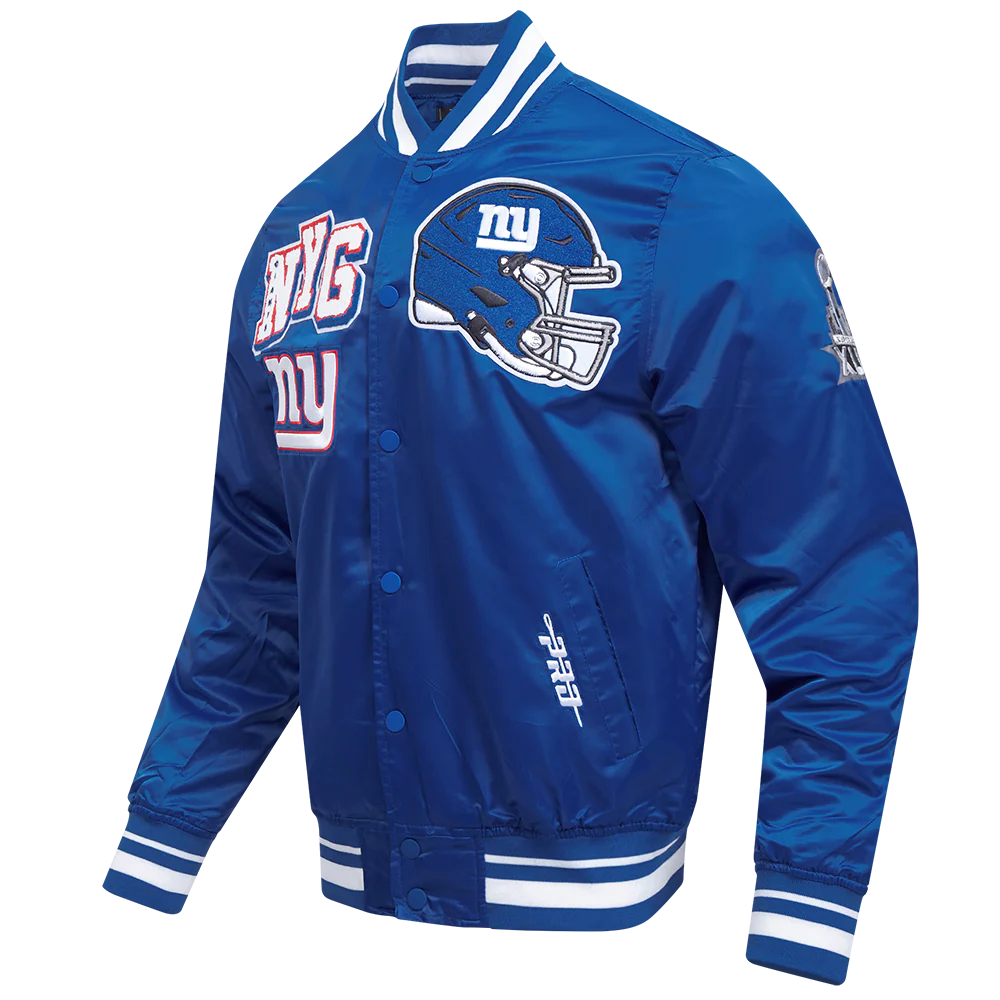 NFL NEW YORK GIANTS MASHUP MEN'S RIB SATIN JACKET