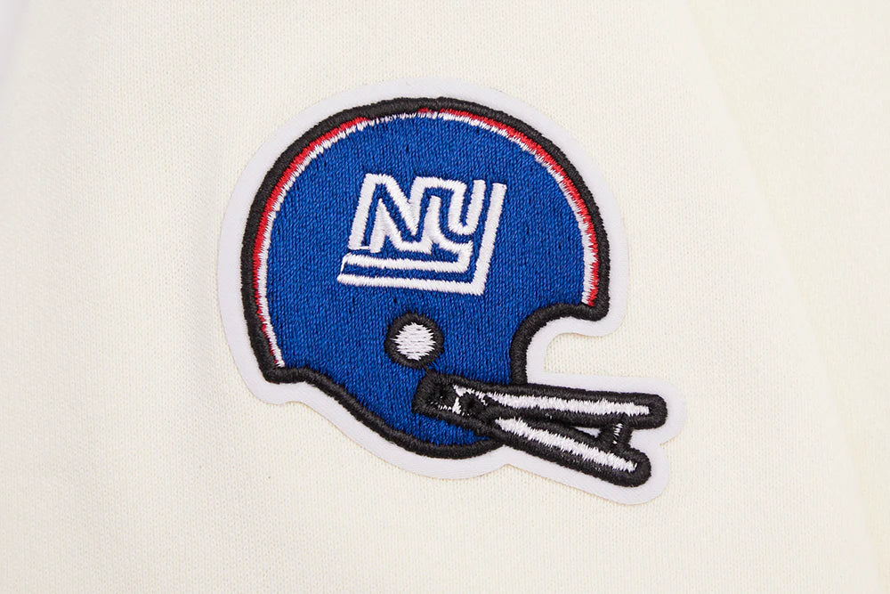 NFL NEW YORK GIANTS RETRO CLASSIC WOMEN'S RIB CROPPED PULLOVER HOODIE