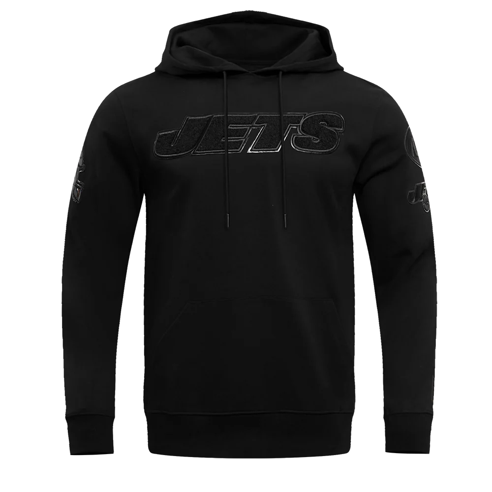 NFL NEW YORK JETS TRIPLE BLACK MEN'S PULLOVER HOODIE