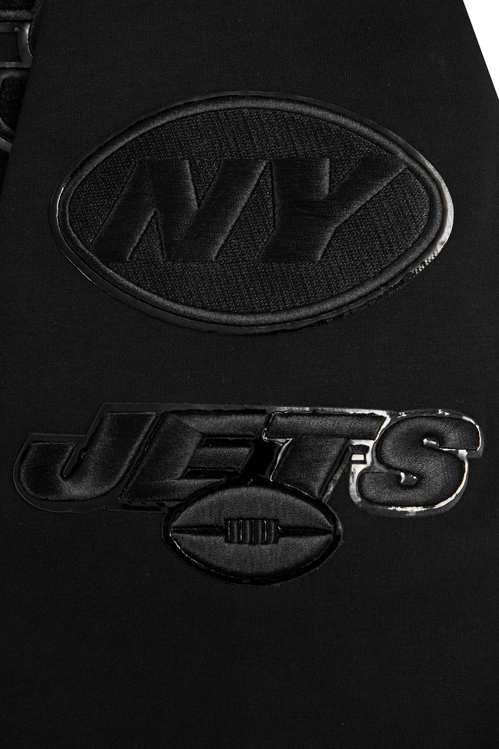 NFL NEW YORK JETS TRIPLE BLACK MEN'S PULLOVER HOODIE