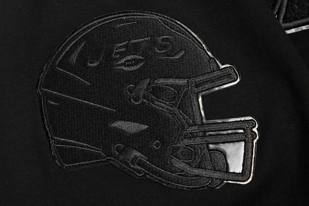NFL NEW YORK JETS TRIPLE BLACK MEN'S PULLOVER HOODIE