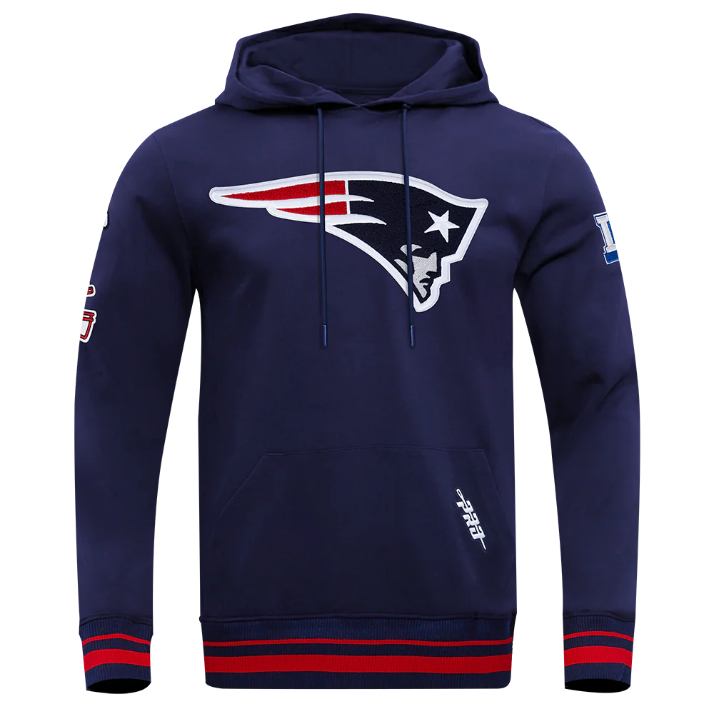 NFL NEW ENGLAND PATRIOTS MASHUP MEN'S RIB PULLOVER HOODIE