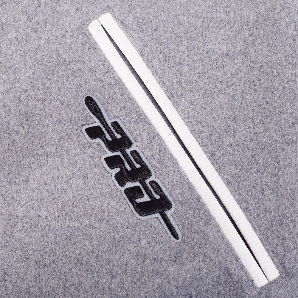 NFL NEW ENGLAND PATRIOTS OLD ENGLISH MEN'S RIB WOOL VARSITY JACKET