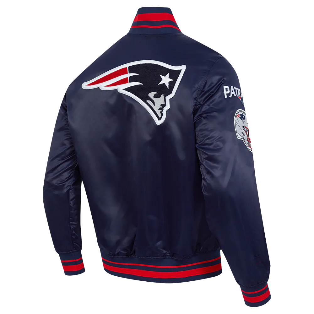 NFL NEW ENGLAND PATRIOTS MASHUP MEN'S RIB SATIN JACKET