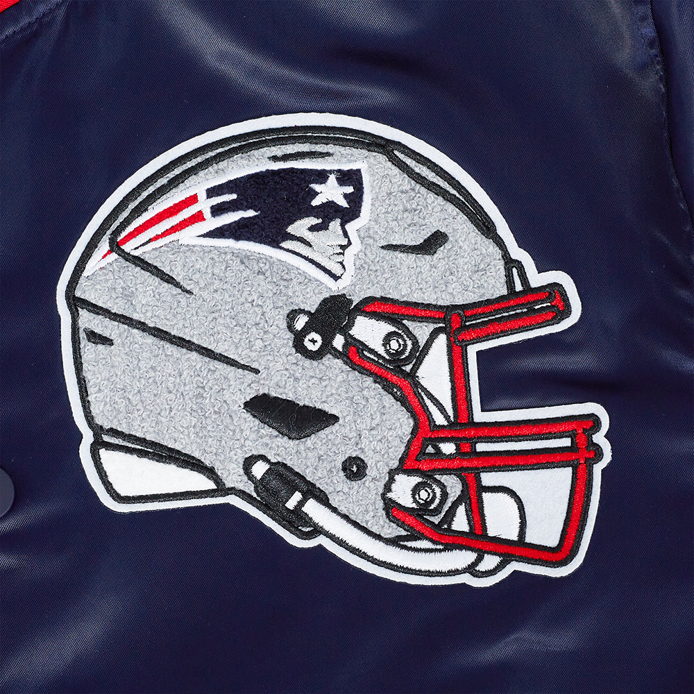 NFL NEW ENGLAND PATRIOTS MASHUP MEN'S RIB SATIN JACKET
