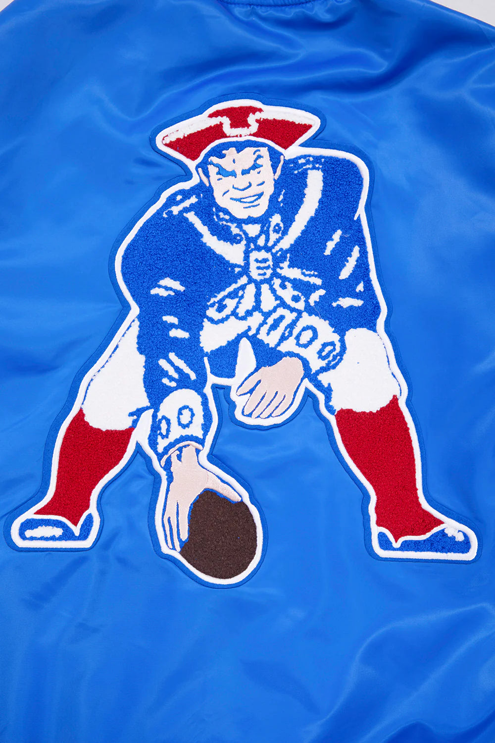 NFL NEW ENGLAND PATRIOTS RETRO CLASSIC MEN'S RIB SATIN JACKET