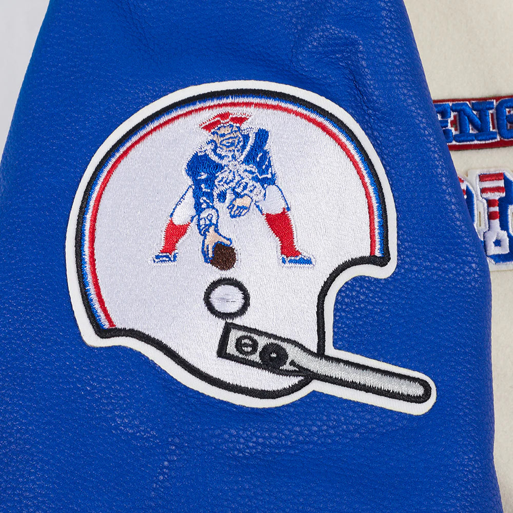 NFL NEW ENGLAND PATRIOTS RETRO CLASSIC MEN'S RIB WOOL VARSITY JACKET