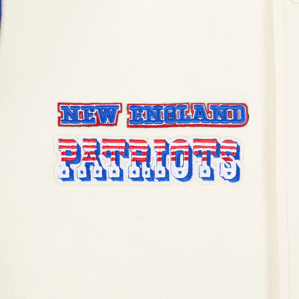 NFL NEW ENGLAND PATRIOTS RETRO CLASSIC MEN'S RIB WOOL VARSITY JACKET