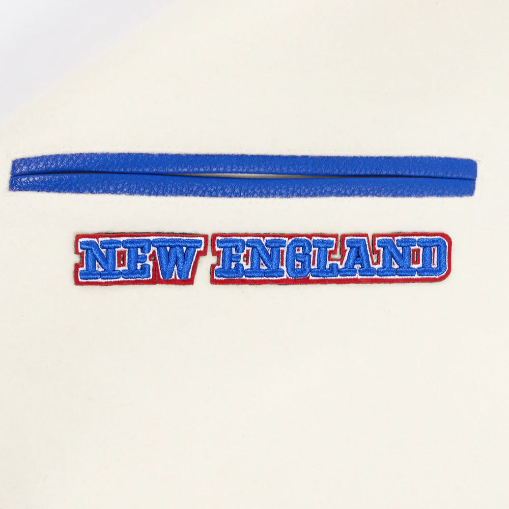 NFL NEW ENGLAND PATRIOTS RETRO CLASSIC MEN'S RIB WOOL VARSITY JACKET