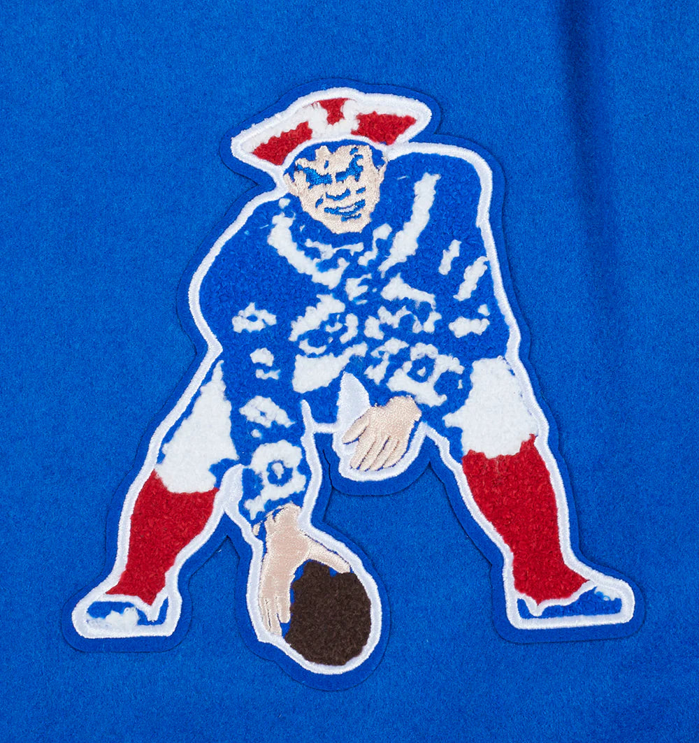 NFL NEW ENGLAND PATRIOTS RETRO CLASSIC MEN'S RIB WOOL VARSITY JACKET