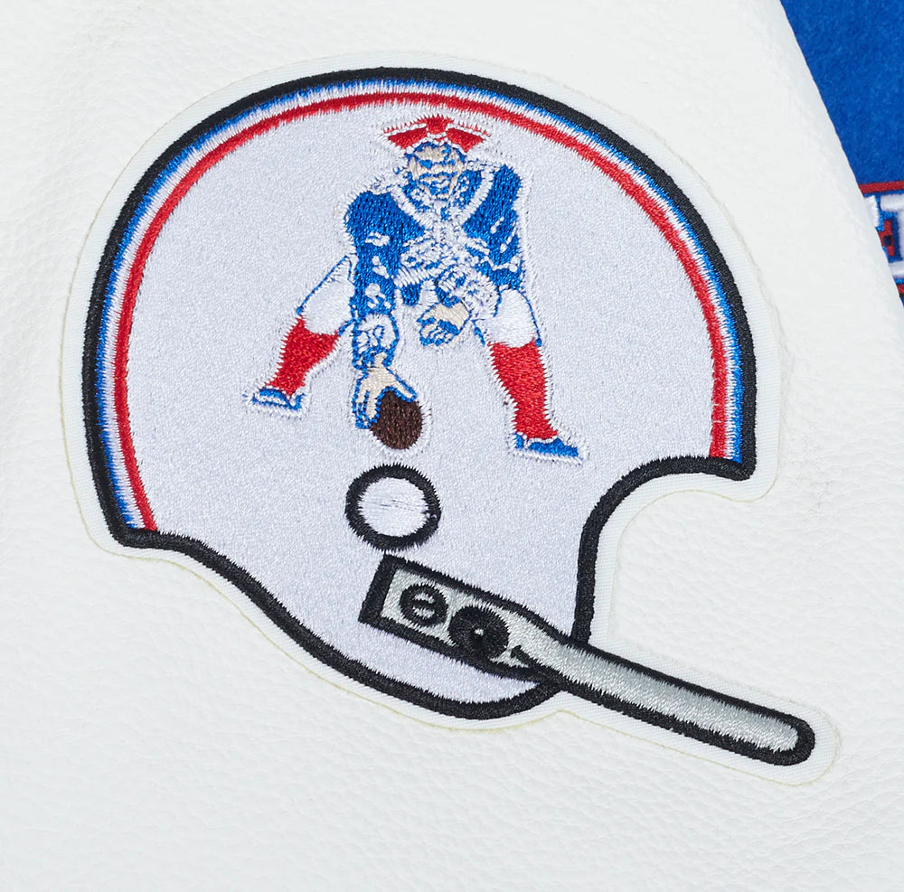 NFL NEW ENGLAND PATRIOTS RETRO CLASSIC MEN'S RIB WOOL VARSITY JACKET