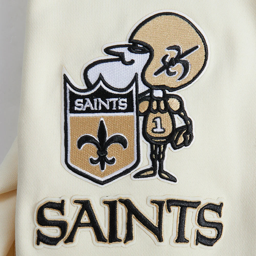 NFL NEW ORLEANS SAINTS RETRO CLASSIC MEN'S RIB PO HOODIE