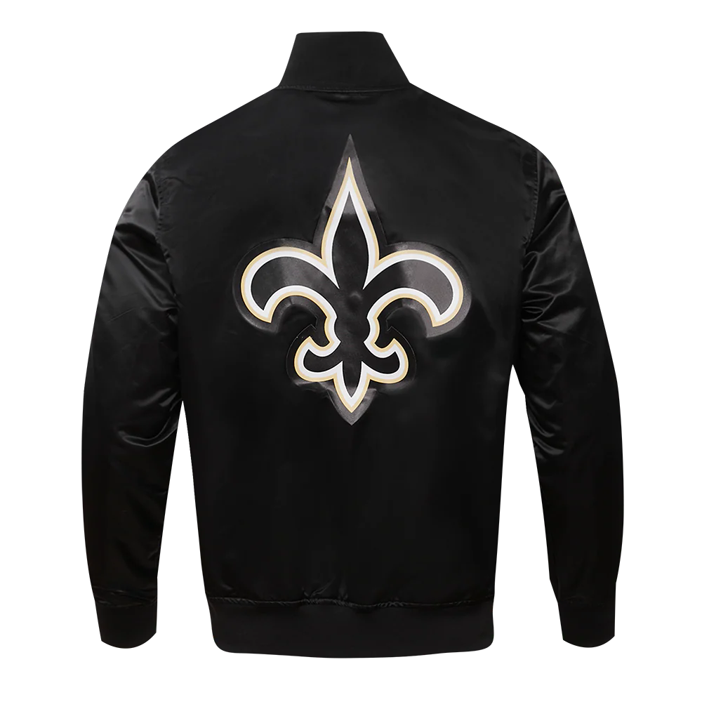 NFL NEW ORLEANS SAINTS BIG LOGO MEN'S SATIN JACKET
