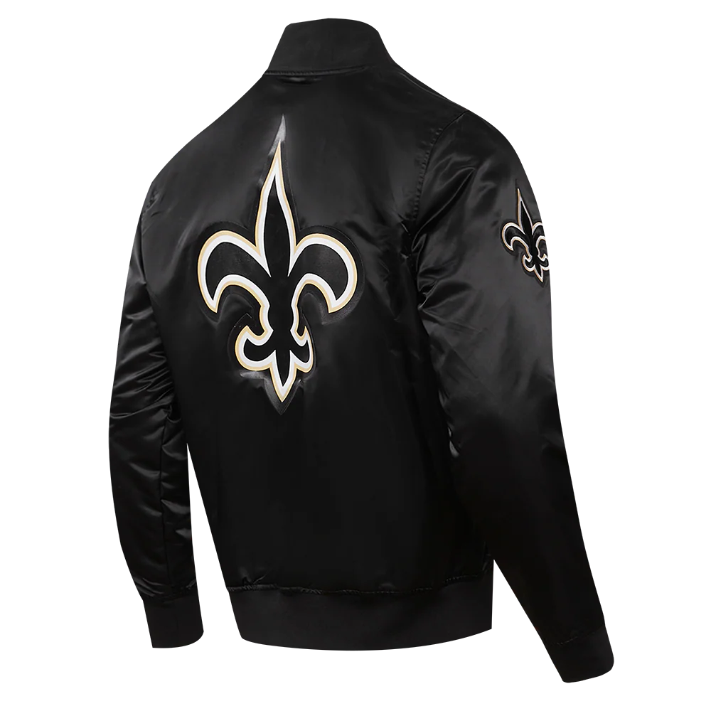 NFL NEW ORLEANS SAINTS BIG LOGO MEN'S SATIN JACKET
