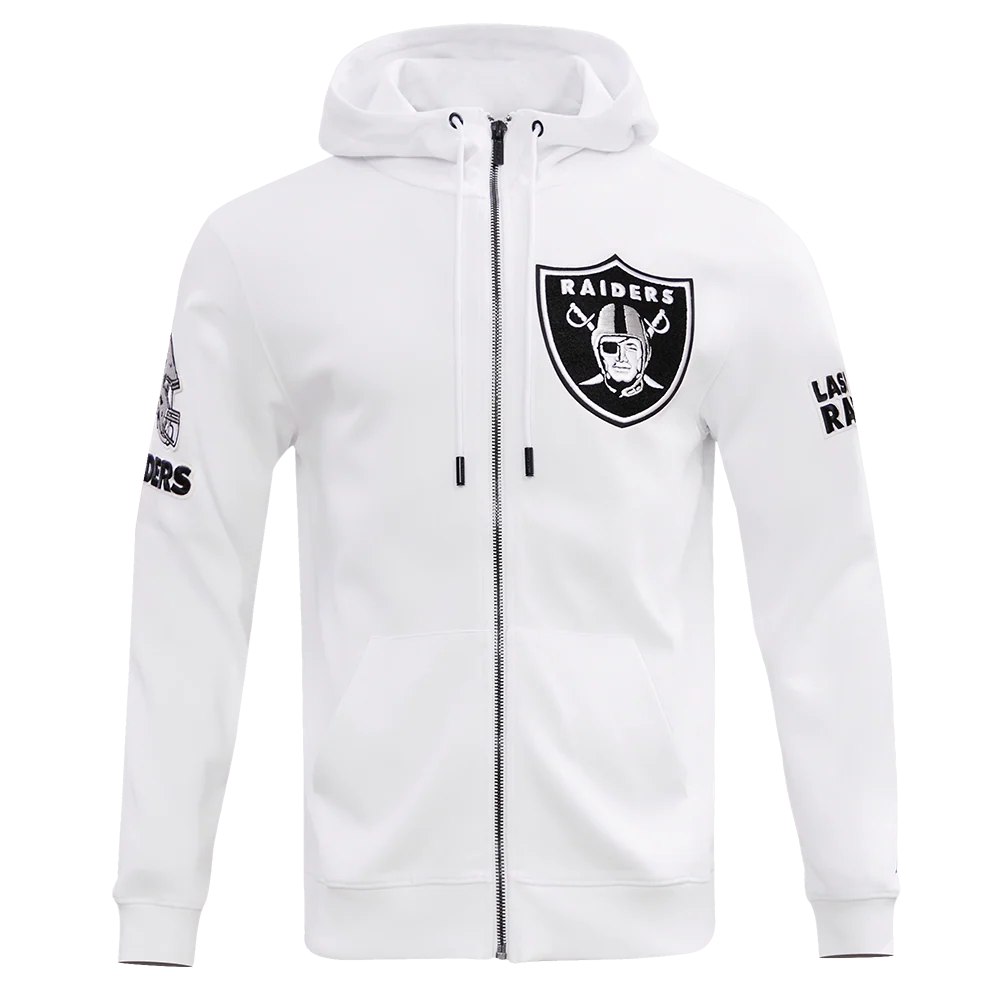 NFL LAS VEGAS RAIDERS CLASSIC CHENILLE MEN'S FULL ZIP HOODIE