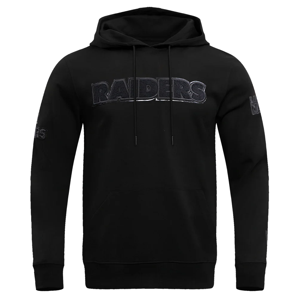 NFL LAS VEGAS RAIDERS TRIPLE BLACK MEN'S PULLOVER HOODIE