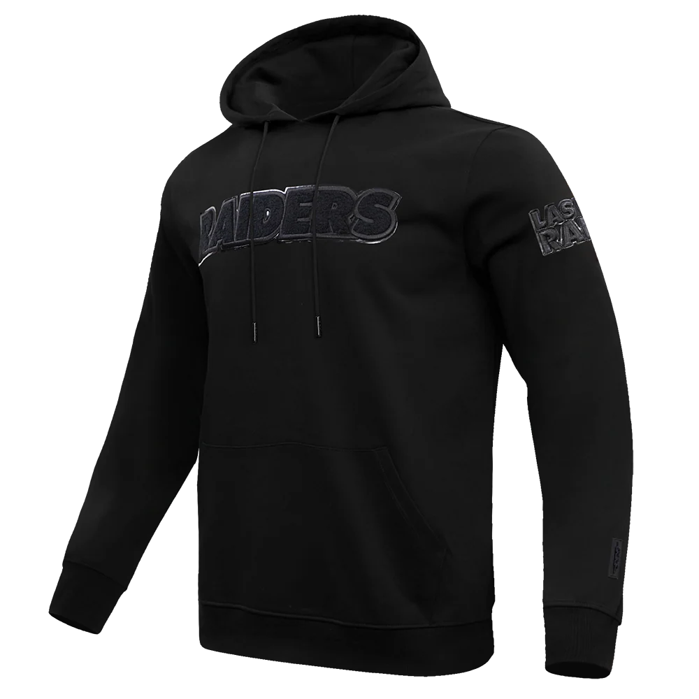 NFL LAS VEGAS RAIDERS TRIPLE BLACK MEN'S PULLOVER HOODIE
