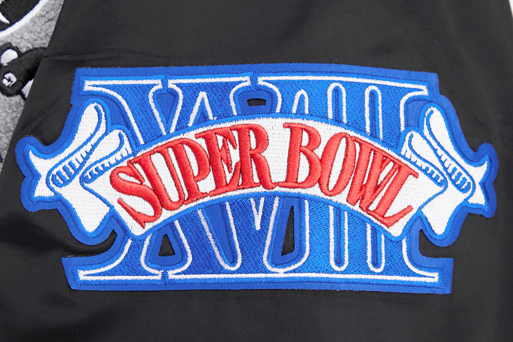 NFL LAS VEGAS RAIDERS MASHUP MEN'S RIB SATIN JACKET