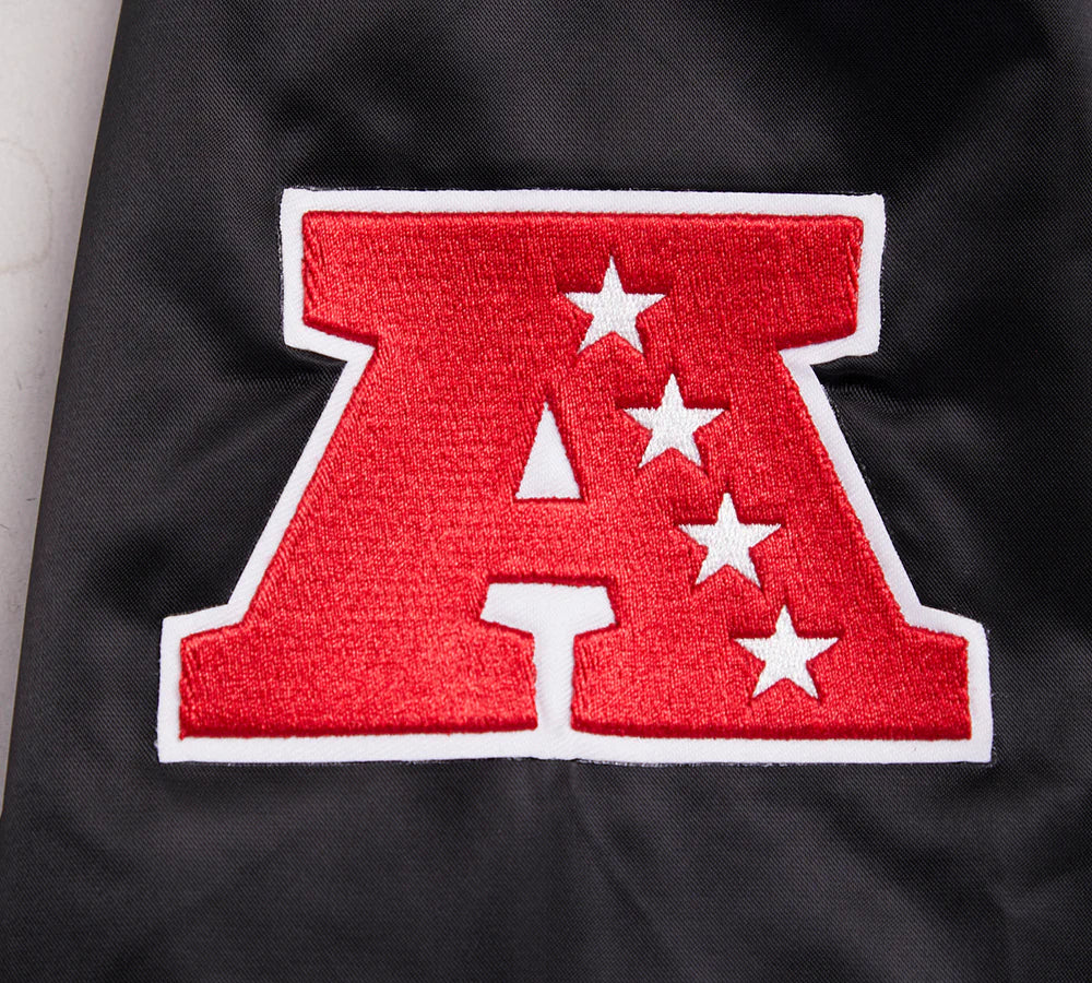 NFL OAKLAND RAIDERS RETRO CLASSIC MEN'S RIB SATIN JACKET