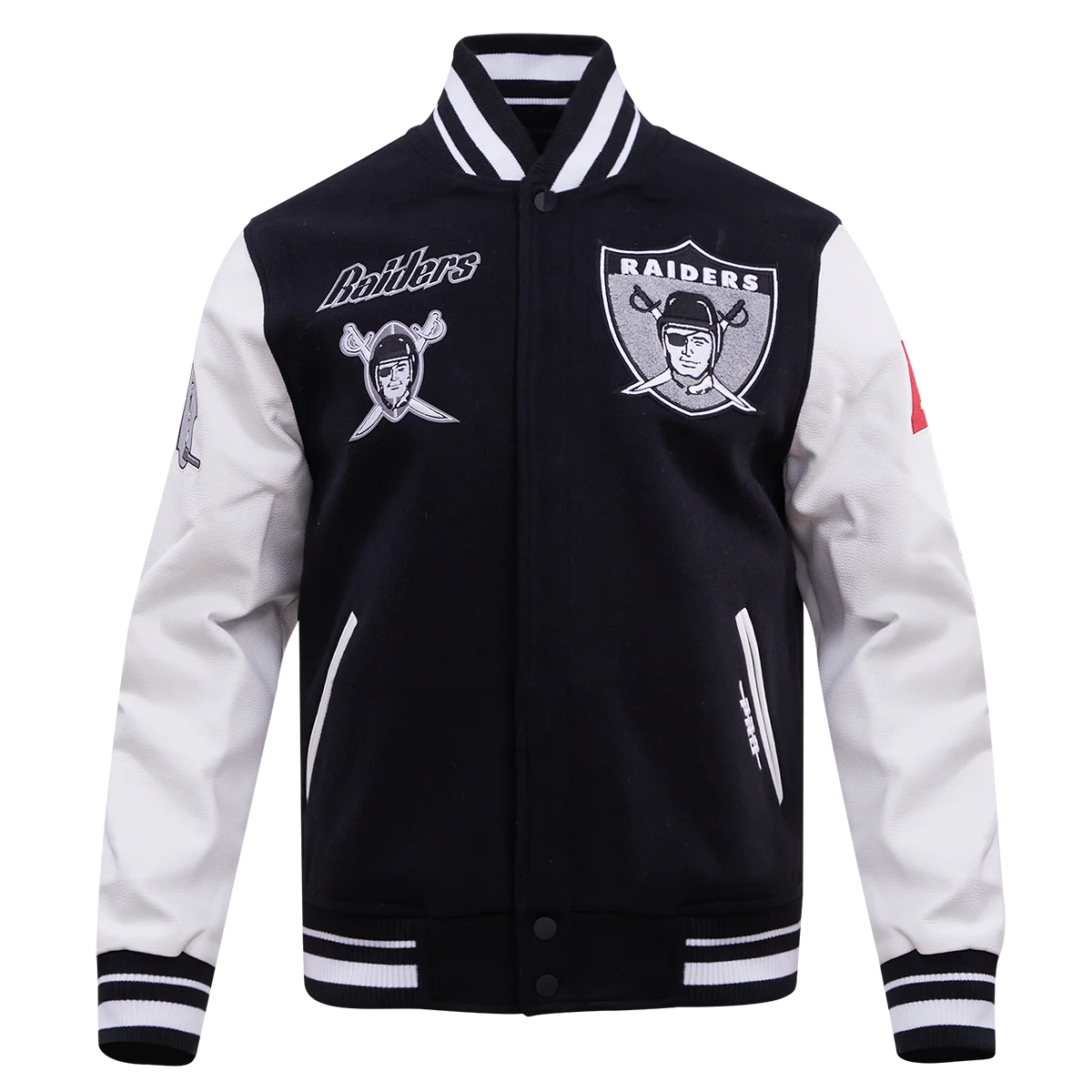 NFL LAS VEGAS RAIDERS RETRO CLASSIC MEN'S RIB WOOL VARSITY JACKET