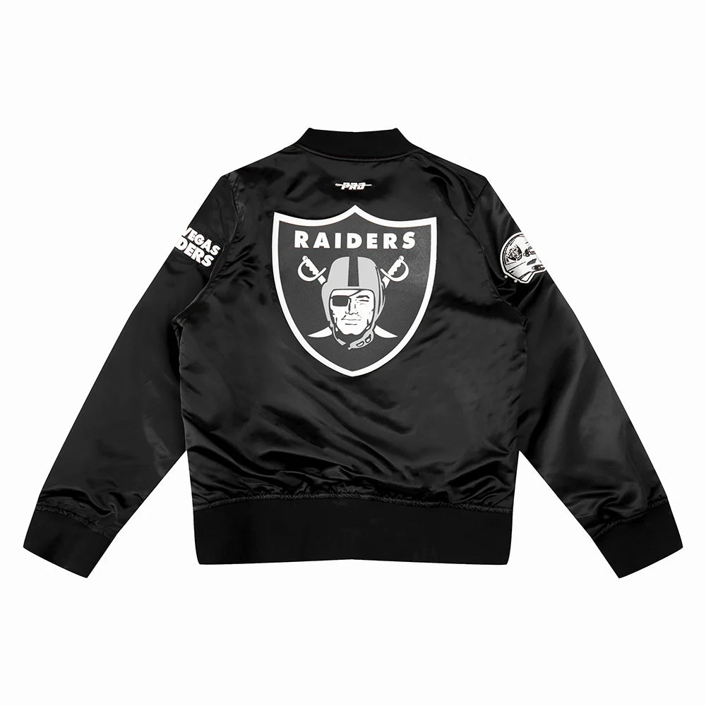 NFL LAS VEGAS RAIDERS CLASSIC BIG BOYS SATIN JACKET