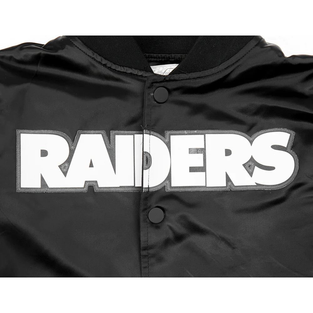 NFL LAS VEGAS RAIDERS CLASSIC BIG BOYS SATIN JACKET