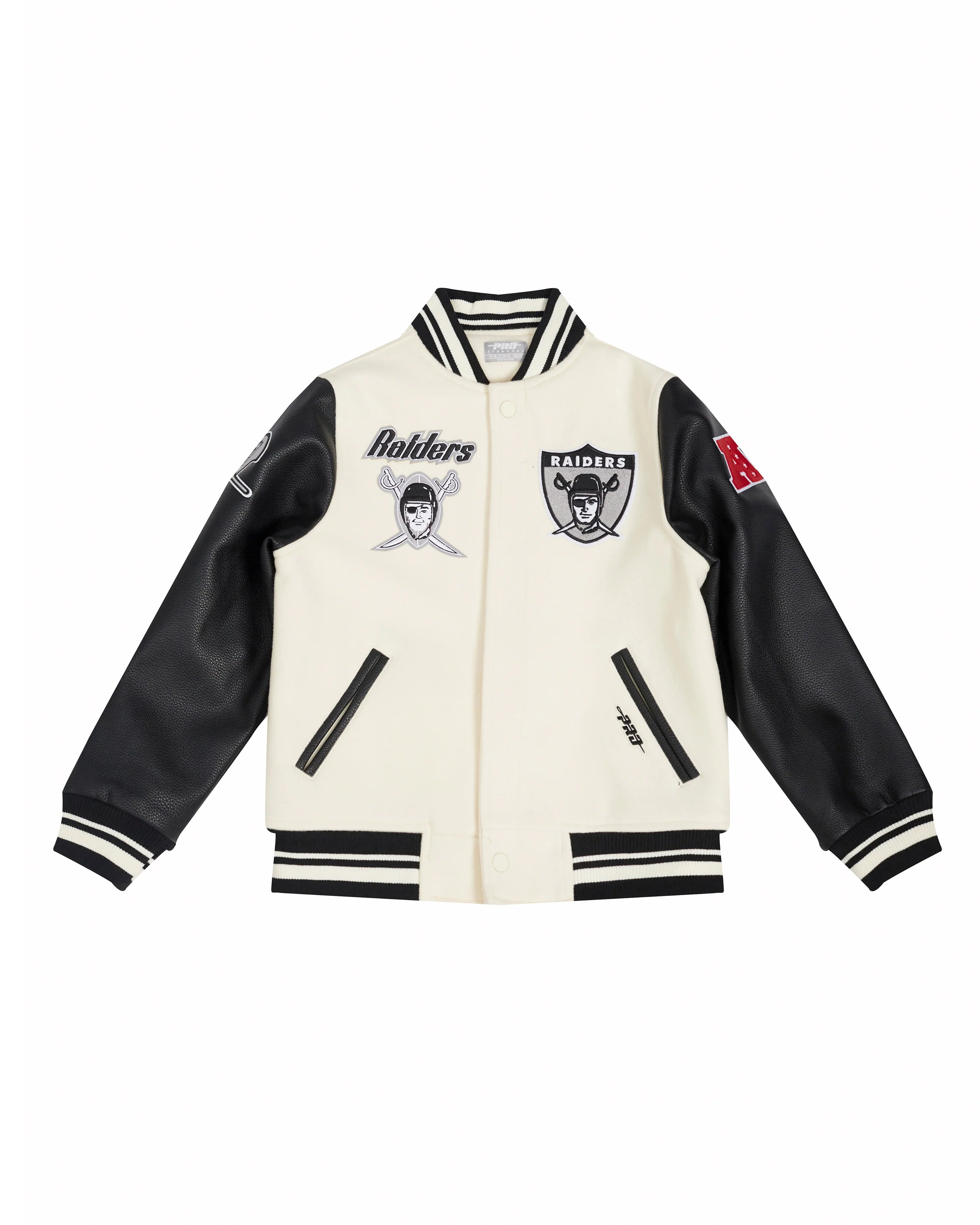 NFL LAS VEGAS RAIDERS RETRO CLASSIC BIG BOYS RIB WOOL VARSITY JACKET