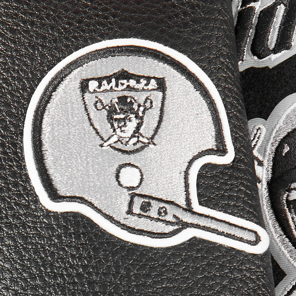 NFL LAS VEGAS RAIDERS RETRO CLASSIC TODDLER BOYS RIB WOOL VARSITY JACKET