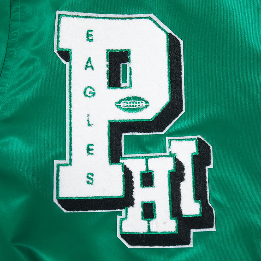 NFL PHILADELPHIA EAGLES BEST OF MEN'S RIB SATIN JACKET