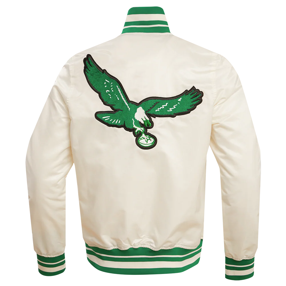NFL PHILADELPHIA EAGLES RETRO CLASSIC MEN'S RIB SATIN JACKET