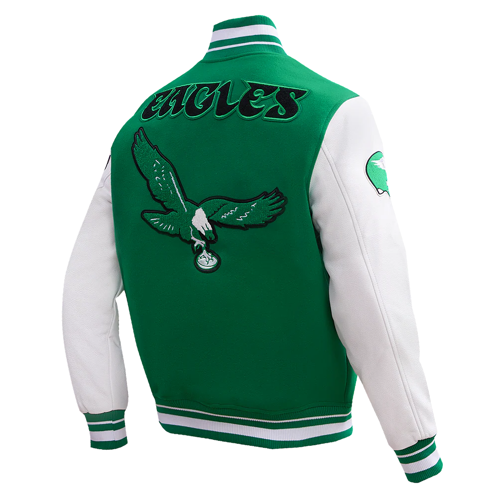 NFL PHILADELPHIA EAGLES RETRO CLASSIC MEN'S RIB WOOL VARSITY JACKET