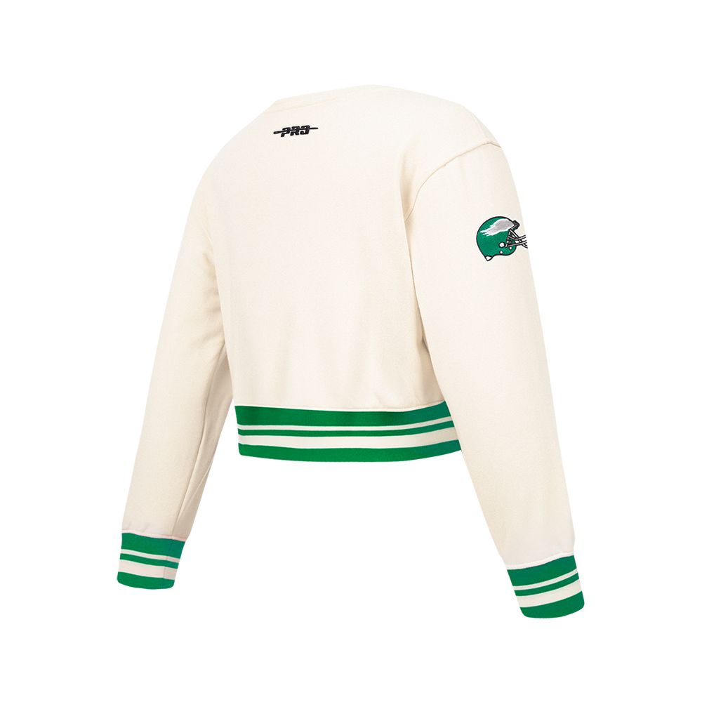 NFL PHILADELPHIA EAGLES RETRO CLASSIC BIG GIRLS RIB FLEECE CREWNECK