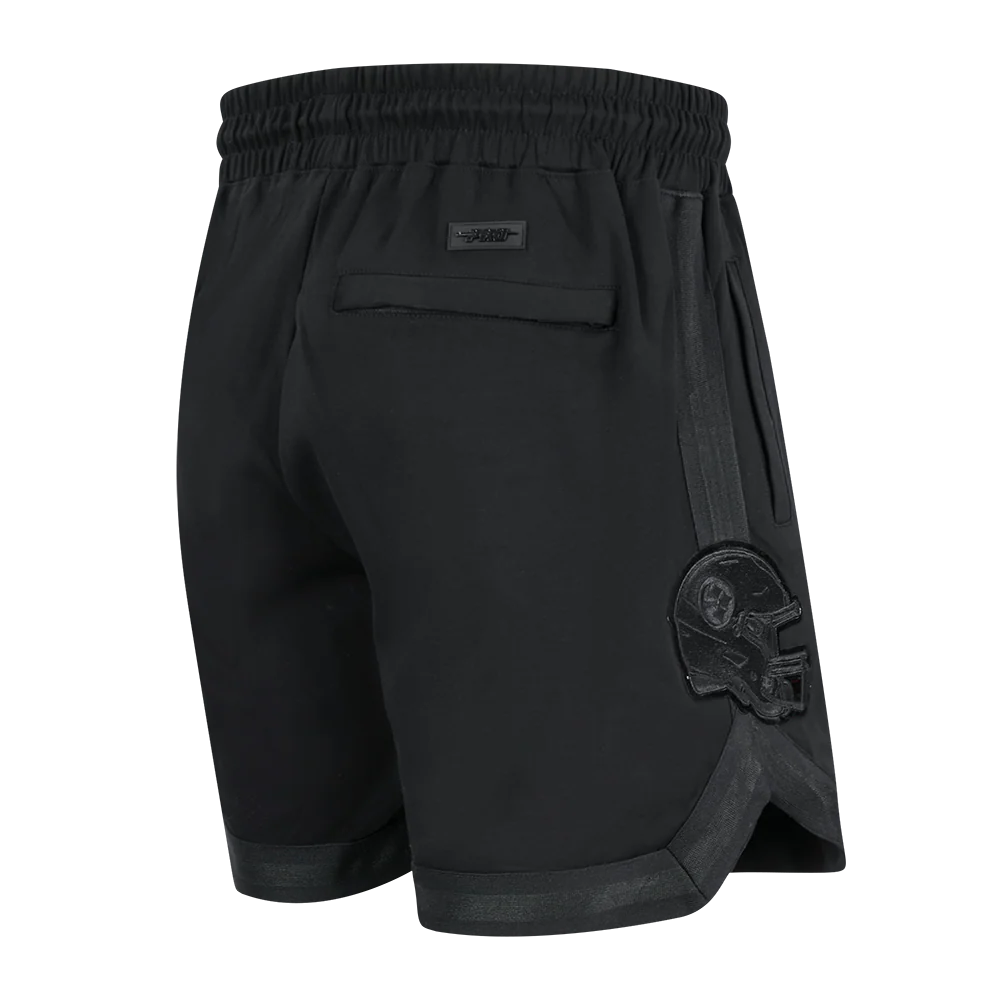 NFL PITTSBURGH STEELERS TRIPLE BLACK LOGO PRO TEAM MEN'S SHORT