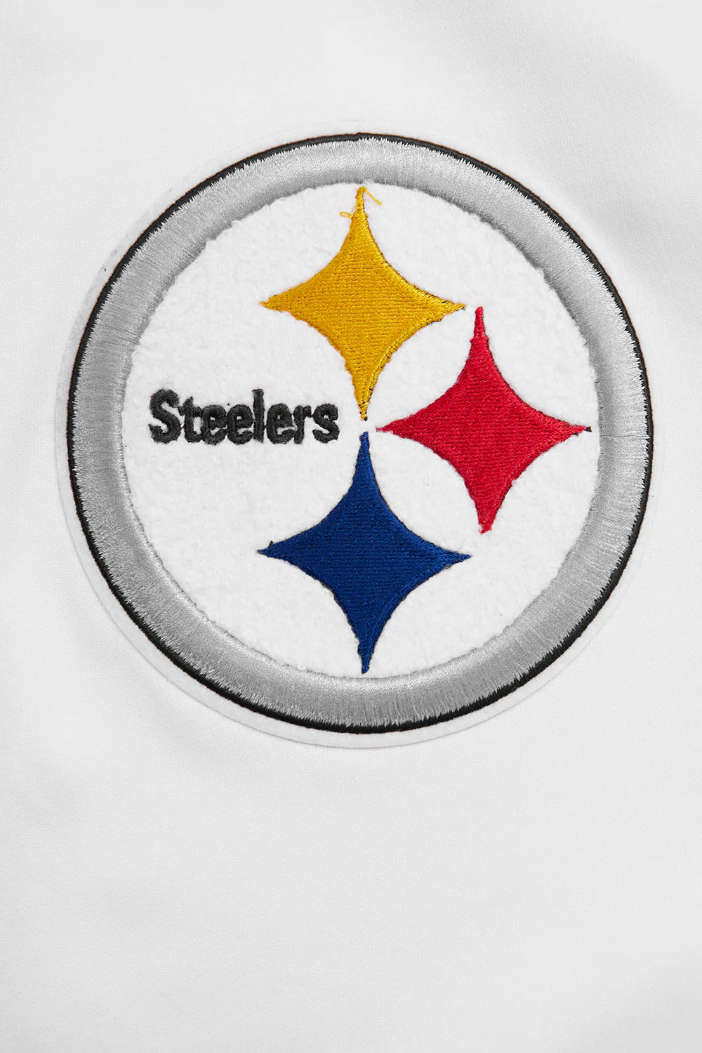 NFL PITTSBURGH STEELERS CLASSIC CHENILLE MEN'S DOUBLE KNIT FULL ZIP HOODIE