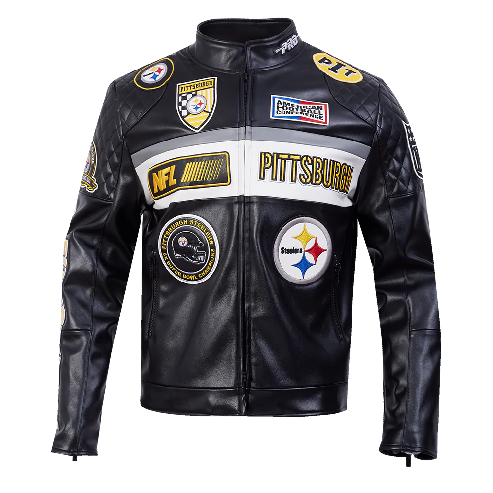 NFL PITTSBURGH STEELERS MEN'S MOTO JACKET