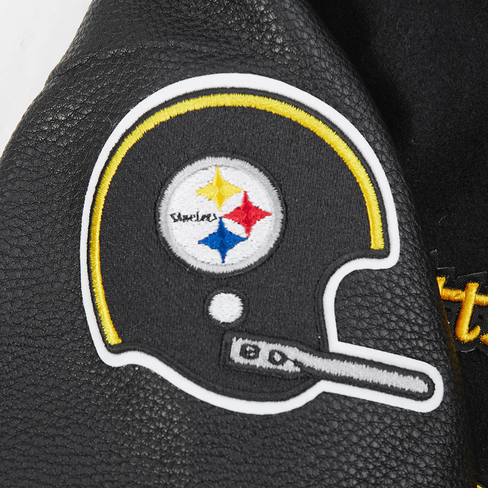 NFL PITTSBURGH STEELERS RETRO CLASSIC BIG BOYS RIB WOOL VARSITY JACKET