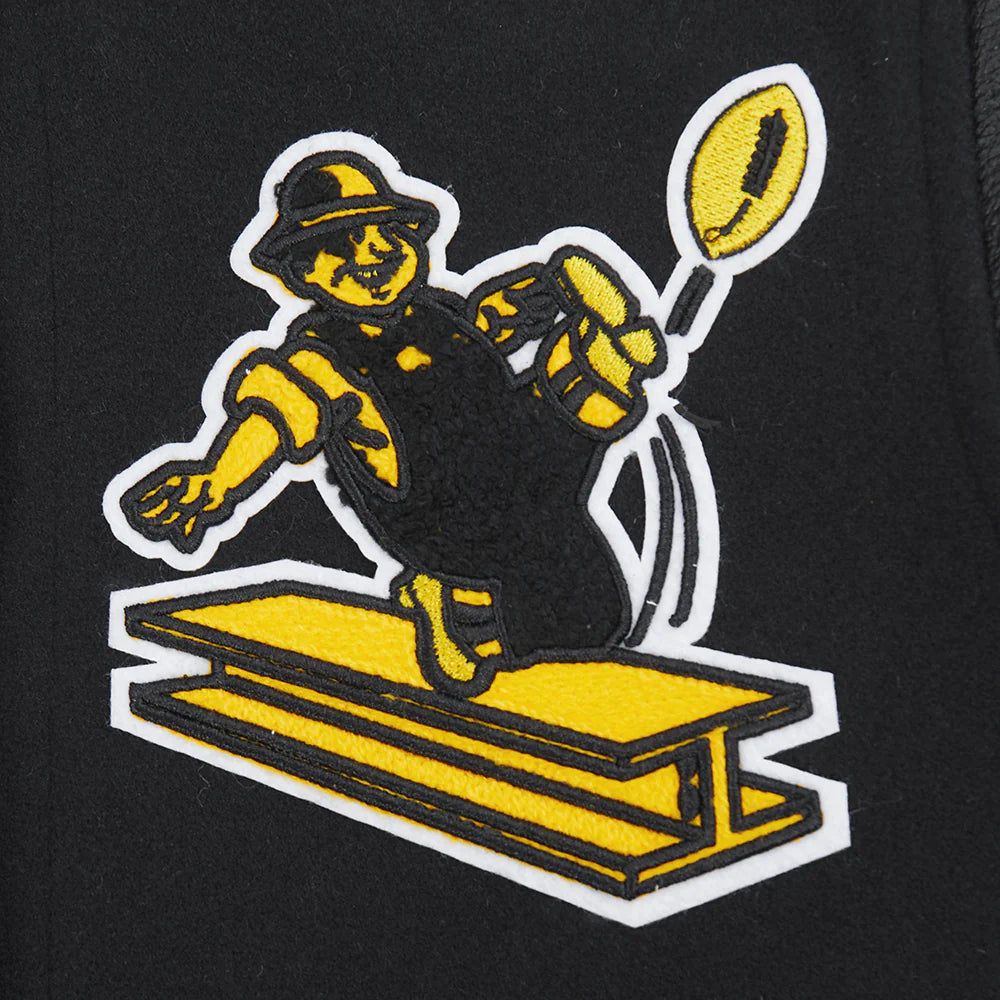 NFL PITTSBURGH STEELERS RETRO CLASSIC BIG BOYS RIB WOOL VARSITY JACKET