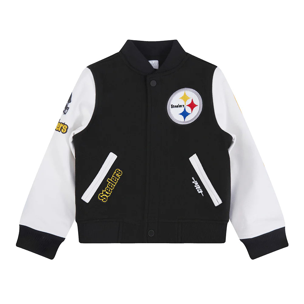 NFL PITTSBURGH STEELERS CLASSIC LITTLE BOYS WOOL VARSITY JACKET