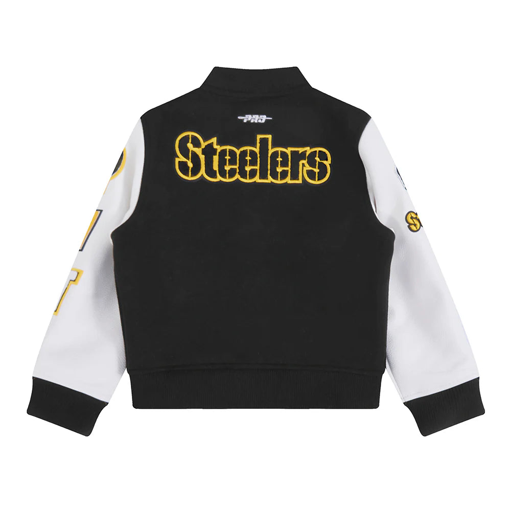 NFL PITTSBURGH STEELERS CLASSIC LITTLE BOYS WOOL VARSITY JACKET