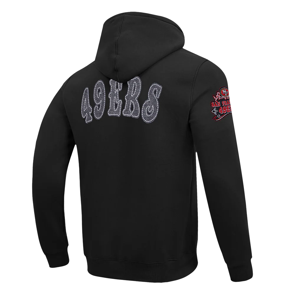 NFL SAN FRANCISCO 49ERS REBEL ATHLETICS MEN'S FLC PO HOODIE