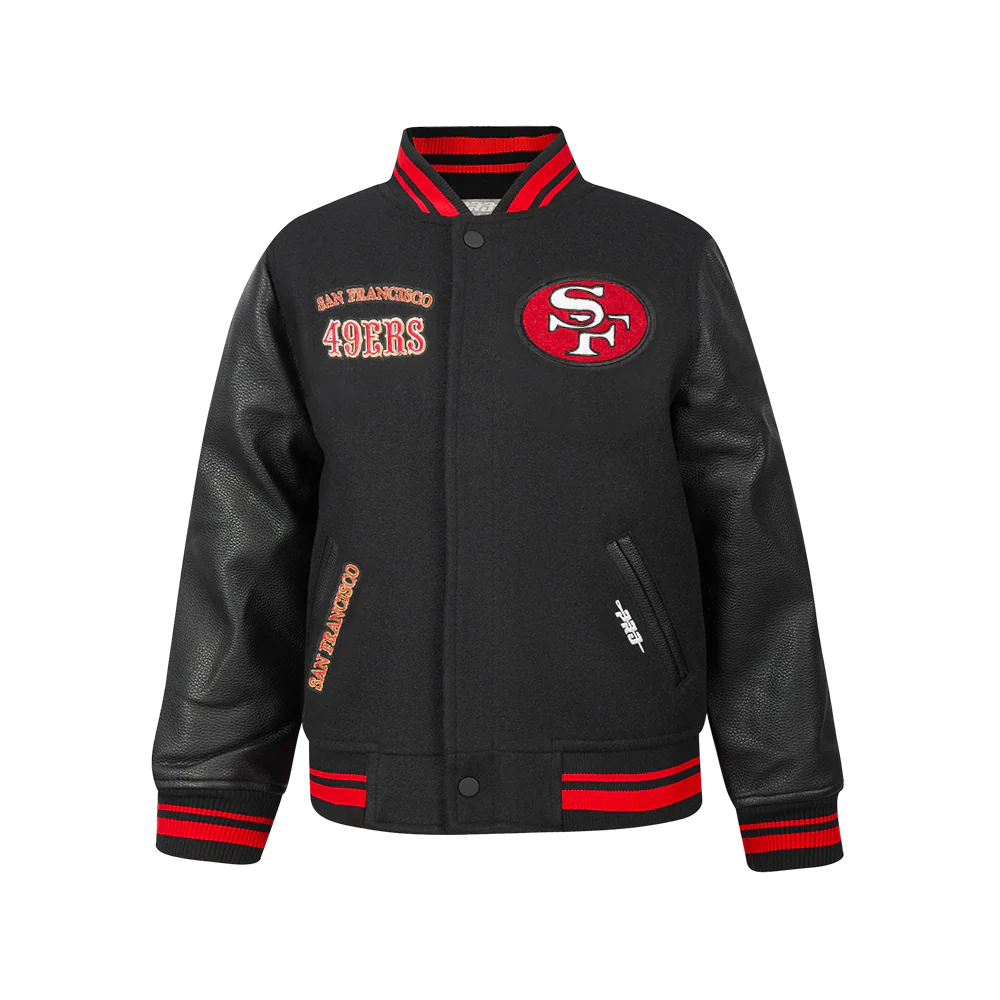 NFL SAN FRANCISCO 49ERS RETRO CLASSIC BIG BOYS RIB WOOL VARSITY JACKET