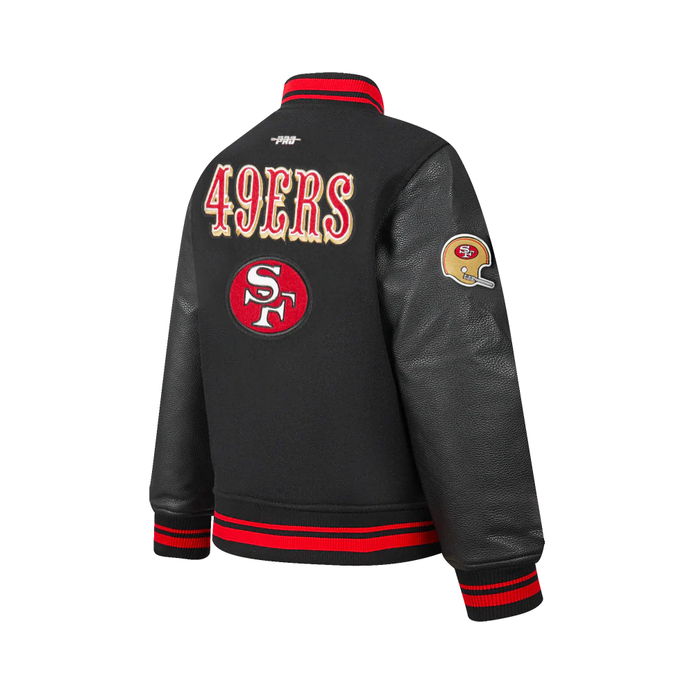 NFL SAN FRANCISCO 49ERS RETRO CLASSIC BIG BOYS RIB WOOL VARSITY JACKET