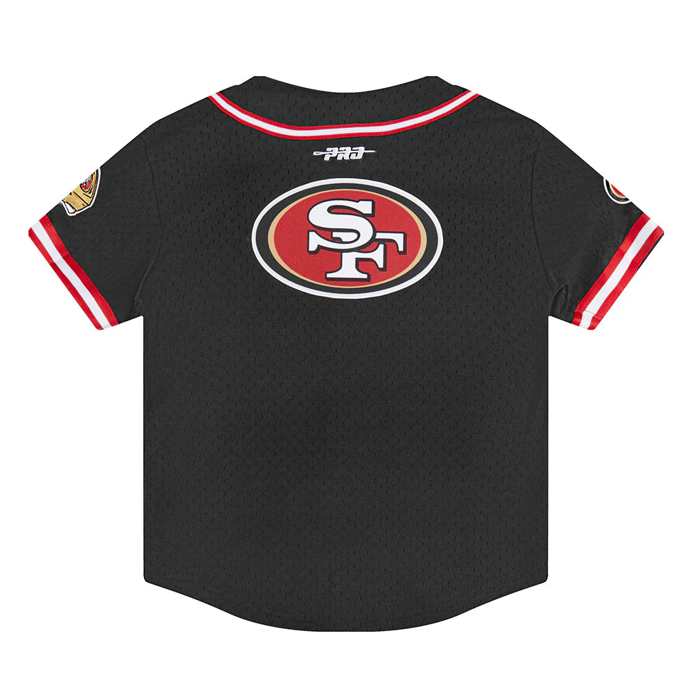 NFL SAN FRANCISCO 49ERS CLASSIC LITTLE BOYS MESH BUTTON DOWN SHIRT
