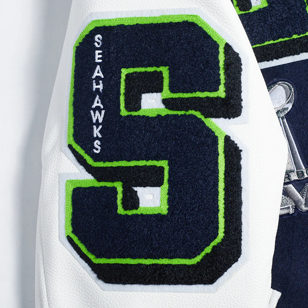 NFL SEATTLE SEAHAWKS MASHUP MEN'S RIB WOOL VARSITY JACKET