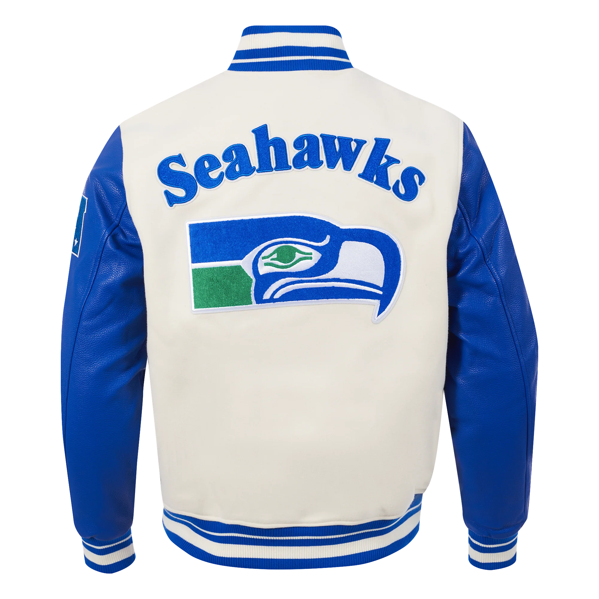 NFL SEATTLE SEAHAWKS RETRO CLASSIC MEN'S RIB WOOL VARSITY JACKET