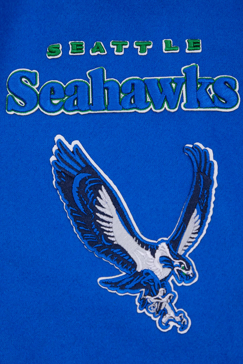 NFL SEATTLE SEAHAWKS RETRO CLASSIC MEN'S RIB WOOL VARSITY JACKET