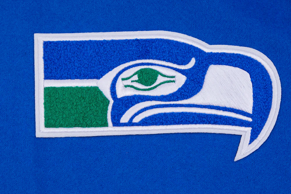 NFL SEATTLE SEAHAWKS RETRO CLASSIC MEN'S RIB WOOL VARSITY JACKET